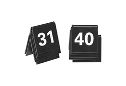 Tischnummer plastik schwarz/weiß 31-40
